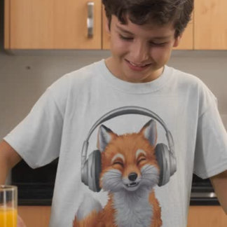 Camiseta Música fox engraçada