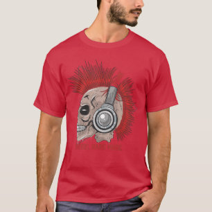 Camiseta Música Hard Rebelde Punk Rock Esqueleto Punxs Não