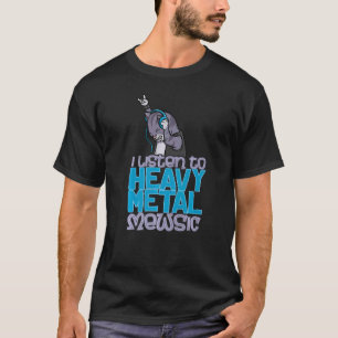 Camiseta Música Instrumental de Rock de Gato Músico Headban