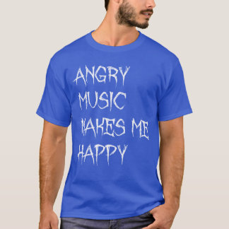 Camiseta Música Irritada Me Faz Feliz Música de Metal Engra