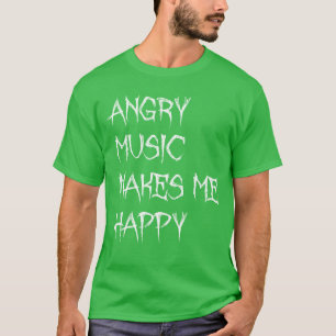 Camiseta Música Irritada Me Faz Feliz Música Metal Engraçad