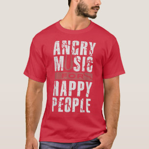 Camiseta Música Irritada Para Pessoas Felizes