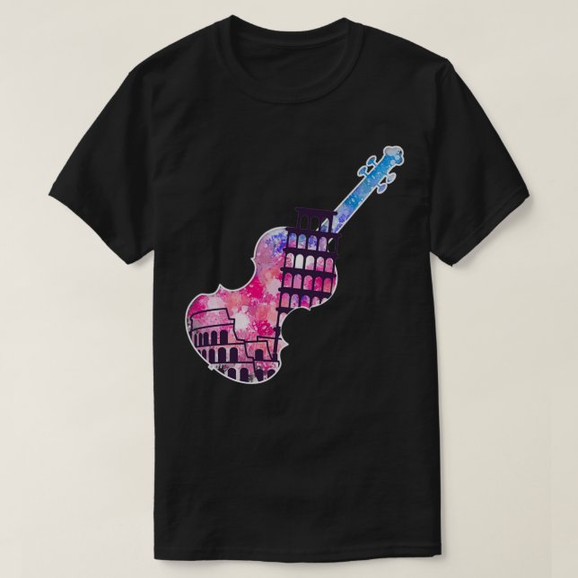 Camiseta Música jazz e Itália (Frente do Design)