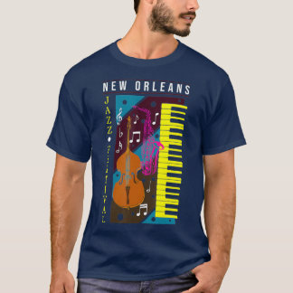 Camiseta Música Jazz New Orleans Music Festival Musical