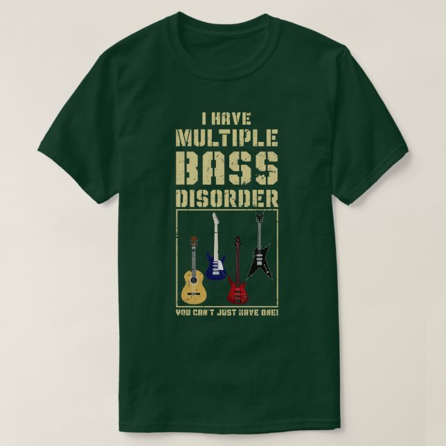 Camiseta Música Jogador De Bass Engraçado Gift Bass Guitarr (Frente do Design)