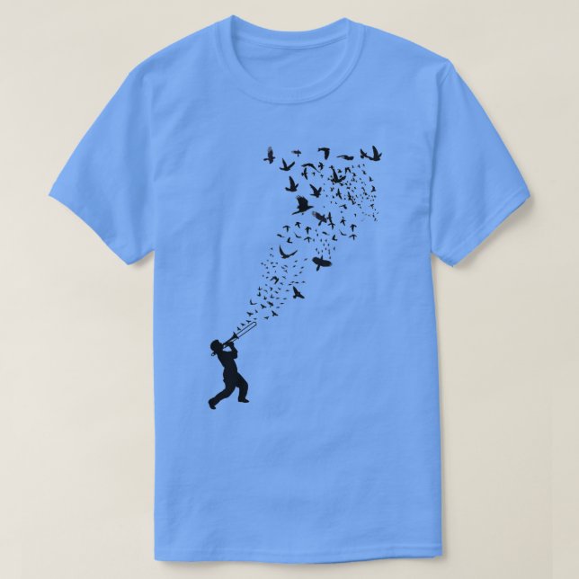 Camiseta Música Liberdade e Pássaros 3 (Frente do Design)