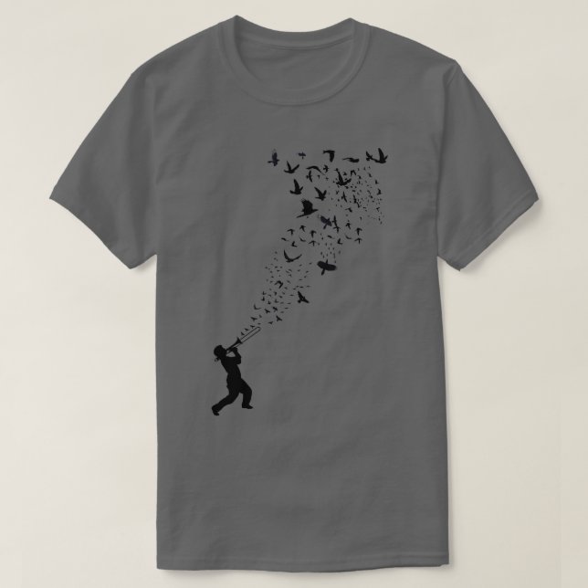 Camiseta Música Liberdade e Pássaros 4 (Frente do Design)