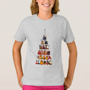 Camiseta Música Light Rock De Árvore De Violão
