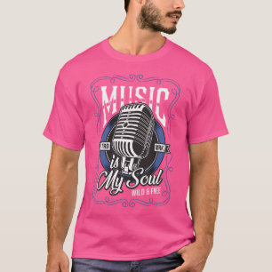 Camiseta Música Love Microphone Guitar