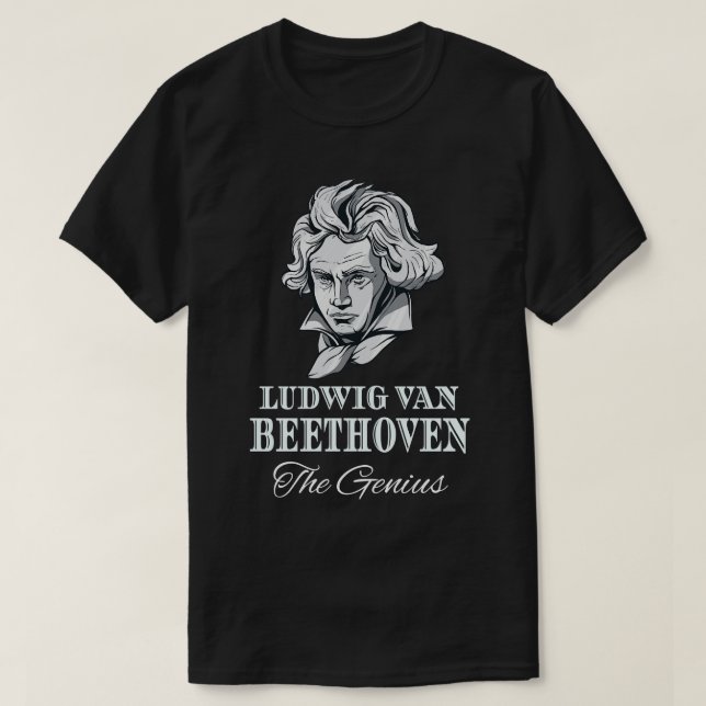 Camiseta Música Ludwig Van Beethoven O Gênio (Frente do Design)