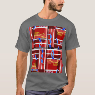 Camiseta Música Maravilhosa Vibrações Azuis de Verão Geomét