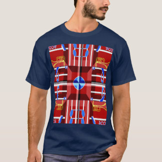 Camiseta Música Maravilhosa Vibrações Azuis de Verão Geomét