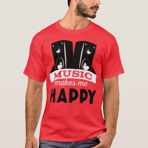 Camiseta Música me deixa feliz