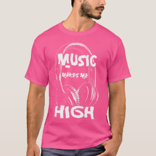 Camiseta Música Me Faz Alto Letras de Música Engraçada Hip