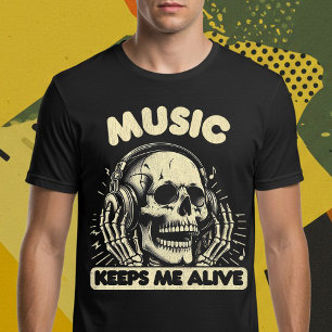 Camiseta Música me mantém vivo