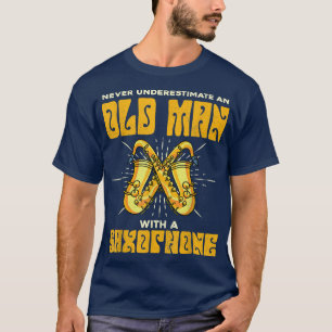 Camiseta Música Mens Nunca Subestima Um Velho Com S