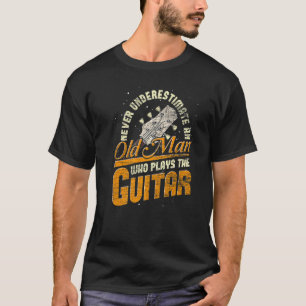 Camiseta Música Mens Nunca Subestima Um Velho Que Joga