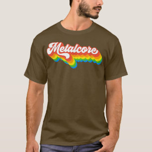 Camiseta Música Metalcore - Engraçado Punk Thrash Rainbow H