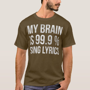 Camiseta Música Meu Cérebro É Música 999 Música Letras Cant