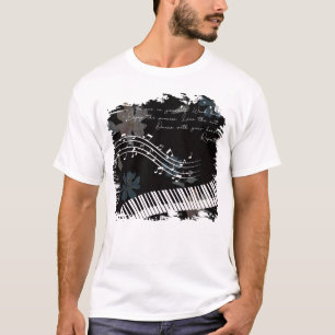 Camiseta Música Motivacional e Arte de Dança com Chaves Pia