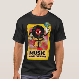 Camiseta Música Move A Arte Vintage Mundial
