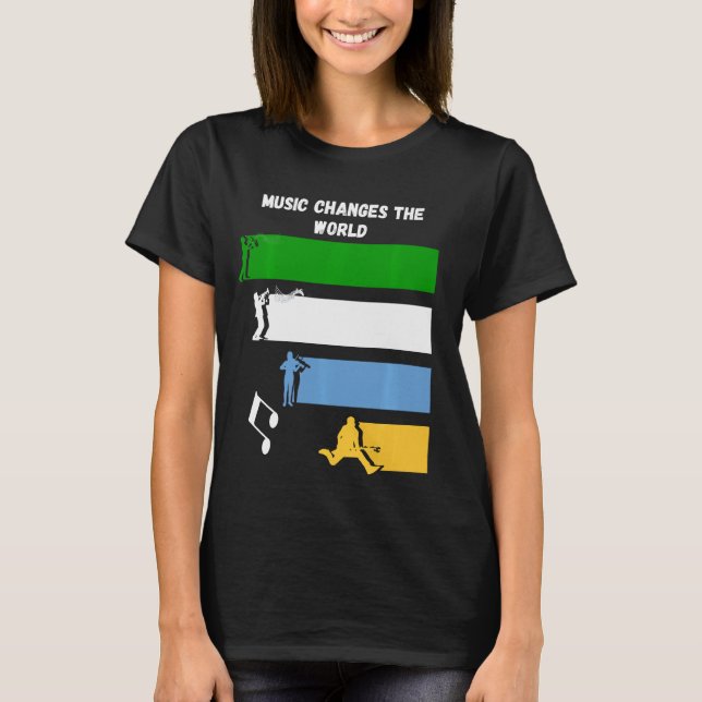 Camiseta Música Muda O Mundo (Frente)