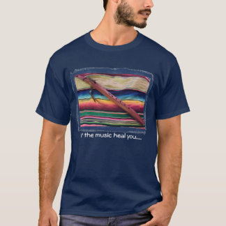 Camiseta Música nativa da flauta da cura