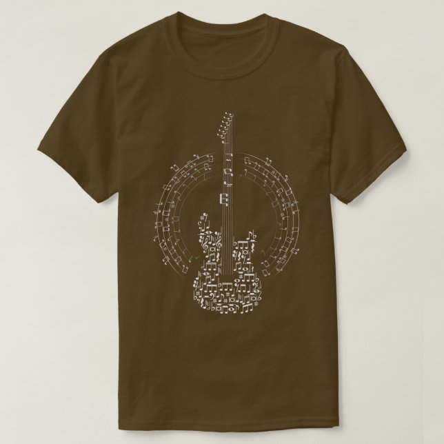 Camiseta Música Nota Guitarra Design Musical Legal844 (Frente do Design)