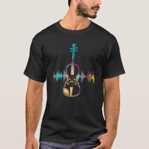 Camiseta Música Notas Clássicas Presente no Jogador de Viol
