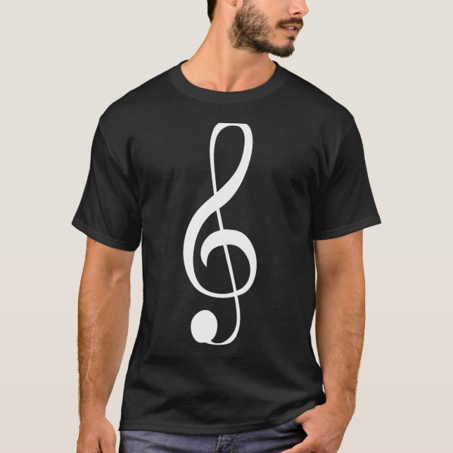Camiseta Música Notas Treble Clef Legal Design Musical (Frente)