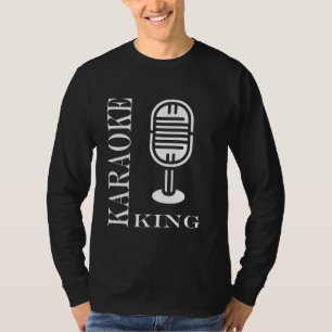 Camiseta Música noturna simples minimalista Boy King karaok