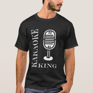 Camiseta Música noturna simples minimalista Boy King karaok