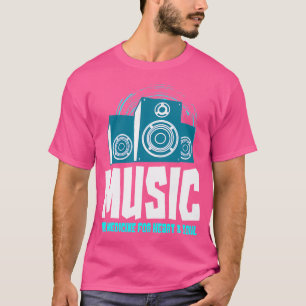 Camiseta Música O Medicamento Para Fone De Ouvido Coração E