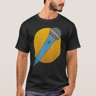 Camiseta Música para cantores de microfone