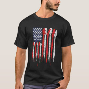 Camiseta Música patriótica da guitarra dos amantes de