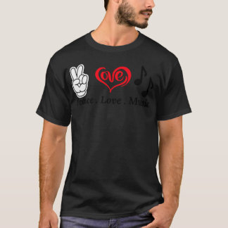 Camiseta Música Peace Love
