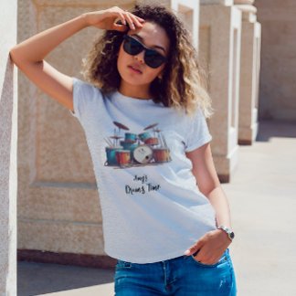 Camiseta Música personalizada de tambores unisex