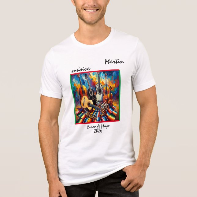 Camiseta "Música" personalizável (Frente)
