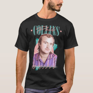 Camiseta Música Phíl Collins Retro Estética dos Anos 80 Des