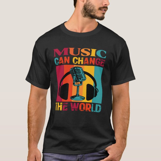 Camiseta Música Pode Mudar O Músico Mundial (Frente)