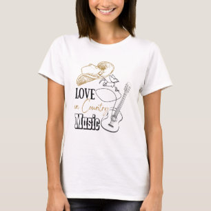 Camiseta Música por País e Amor