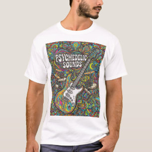 Camiseta Música Psicodélica Vibes Retro-Camisa Gráfica, Tri