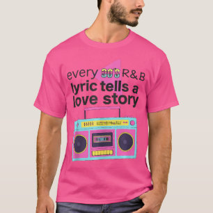 Camiseta Música Rb De 90 Para Mulheres Raparigas Rnb Rhythm