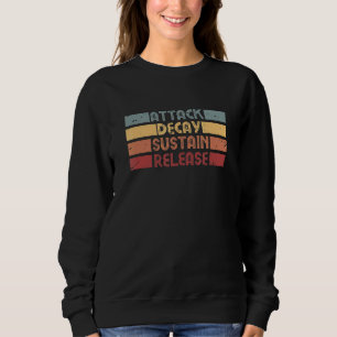 Camiseta Música Retro do Synthesizer de Sintetizador Adsr