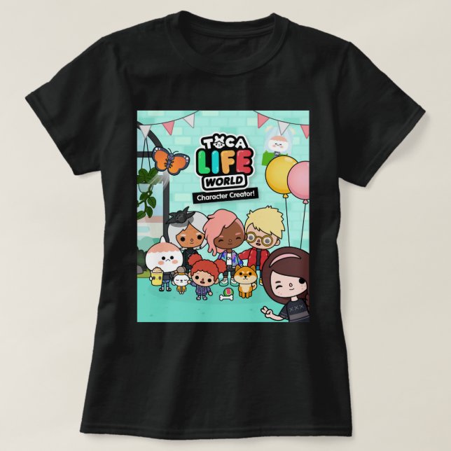 Camiseta Música Retro Manga Toca Boca Anime Gif Gráfico Cut (Frente do Design)