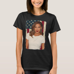 Camiseta Música Retro Vintage Bandeira Americana Diva Jenif