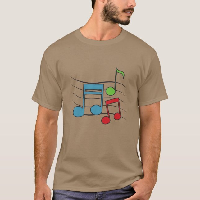 Camiseta MÚSICA ROCK AMOR engraçado (Frente)
