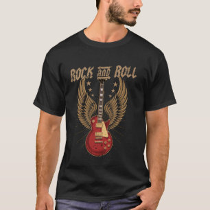 Camiseta Música ROCK de Guitarra de Rock and Roll Vintage R