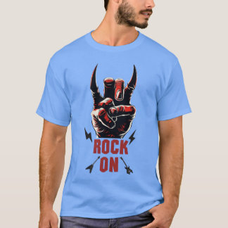 Camiseta Música rock mão chifres do diabo amigo músico de r