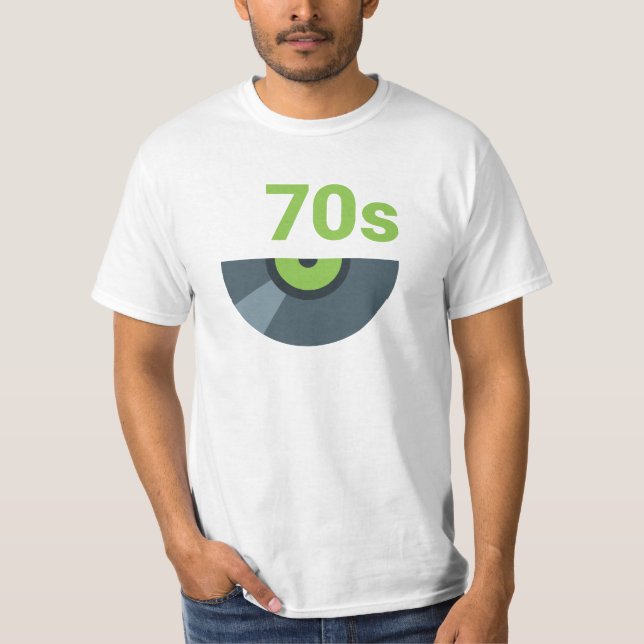 Camiseta Música Rock Record dos anos 70 (Frente)